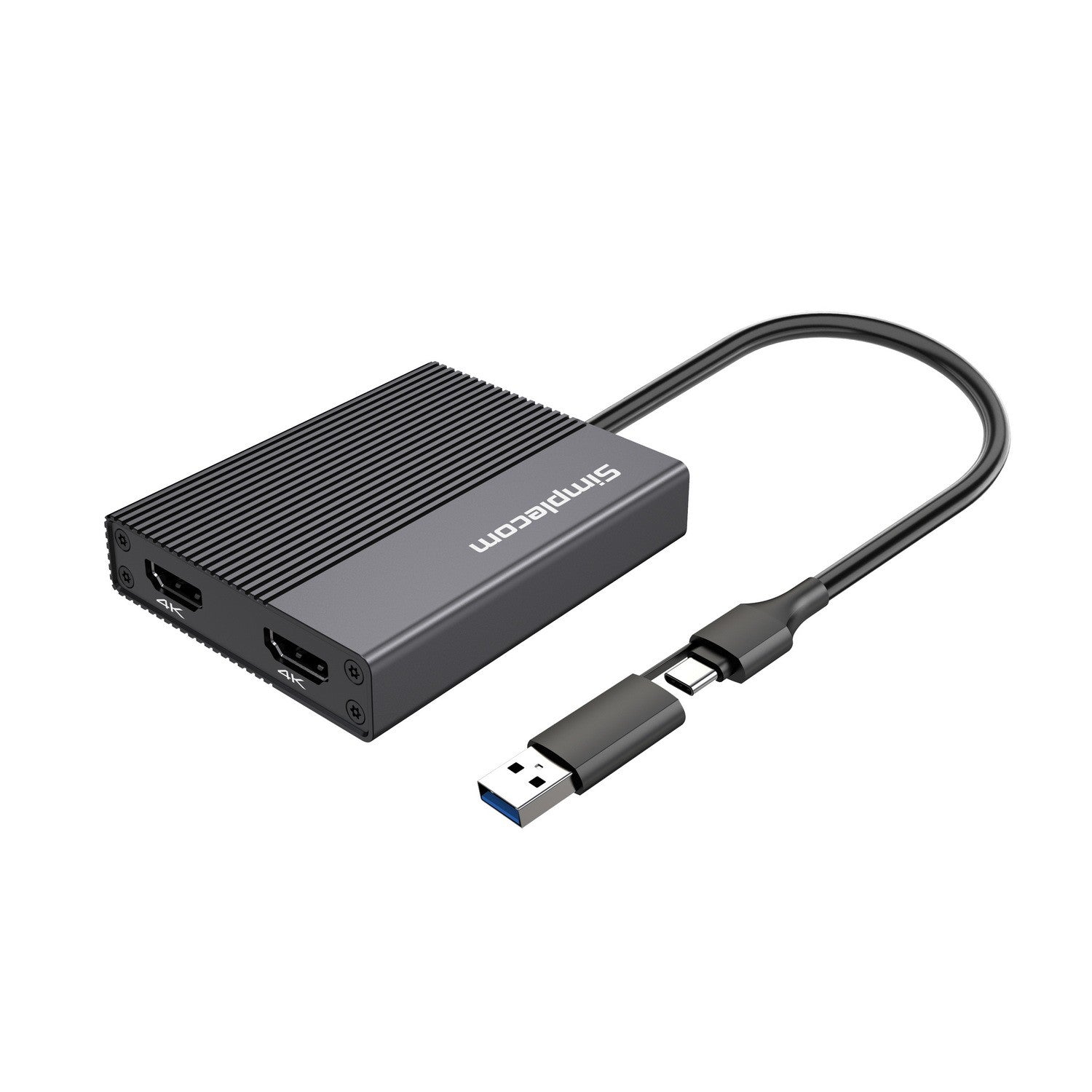 Simplecom DA369 USB 3.0 or USB-C to Dual 4K HDMI 2.0 Display Adapter for 2x 4K@60Hz Extended Screens Simplecom DA369 USB 3.0 or USB-C to Dual 4K HDMI 2.0 Display Adapter for 2x 4K@60Hz Extended Screens